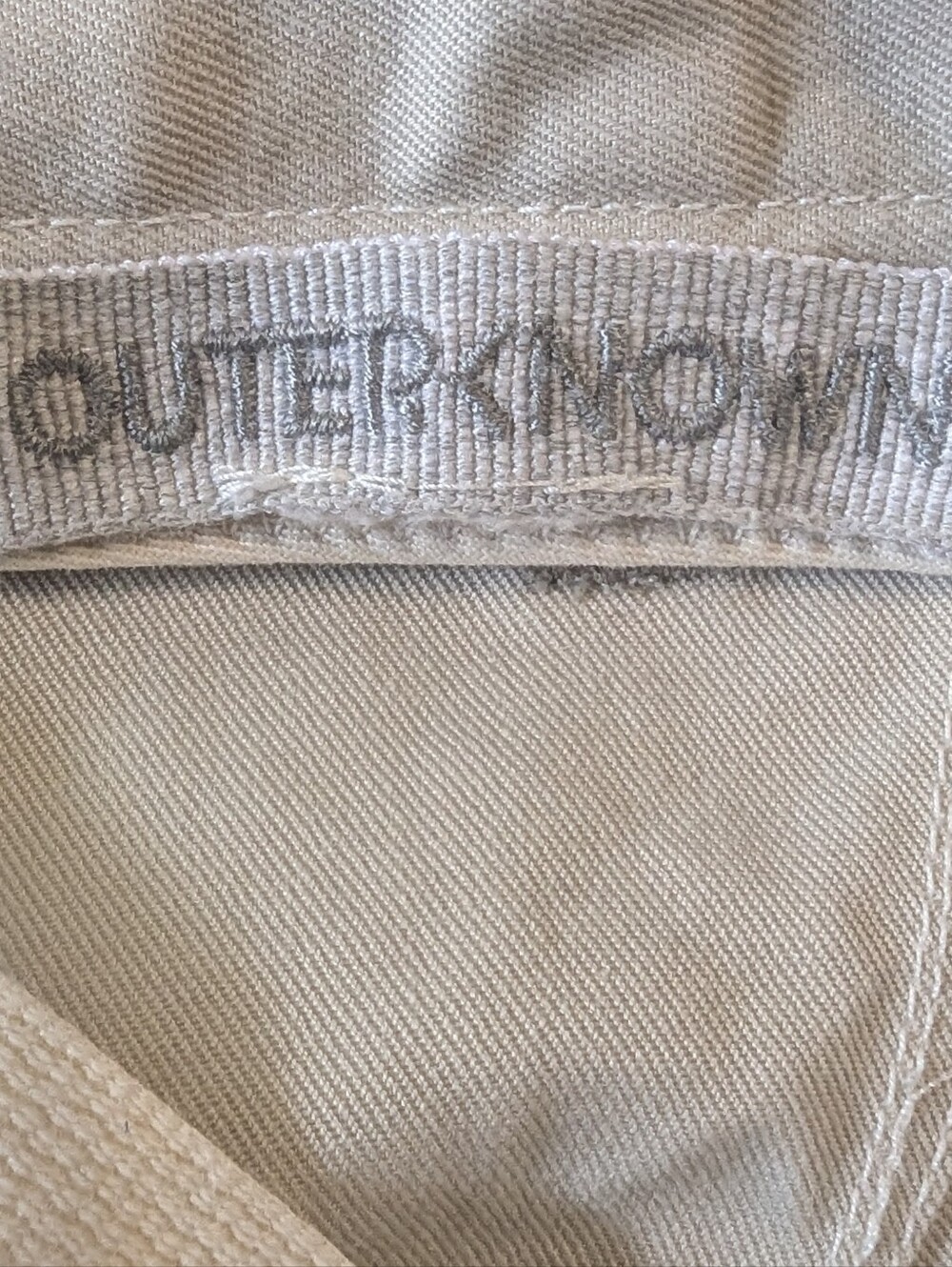 Outerknown Pants 32 x 29 Mens Straight Fit Twill Button Fly Utility Chino Tan - Picture 6 of 9